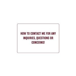 Need to contact me? ✨